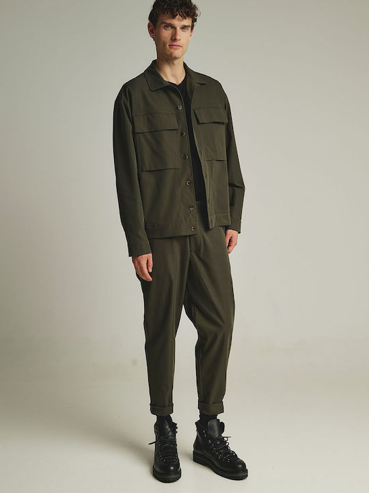 Long Sleeve Overshirt Regular Fit Green