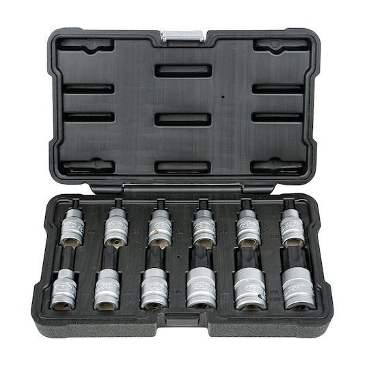 Jbm Κασετινα Καρυδακια 1/2" Torx Κοντη Μυτη 12 Τεμ 54154