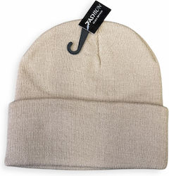 DENIA ACCESSORIES Beanie Unisex Beanie Gestrickt in Beige Farbe DENIA ACCESSORIES Beanie Unisex Beanie Gestrickt in Beige Farbe