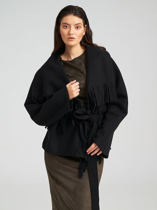 Zoya Schwarz Kurzmantel