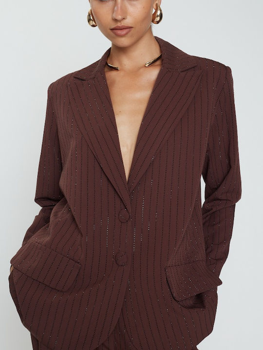 Mix & Match Showroom Γυναικείο Κρεπ Σακάκι Bordeaux