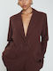 Mix & Match Showroom Women's Crepe Blazer Bordeaux