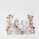 Zoological Jungle Pattern Christening Oilcloths Set