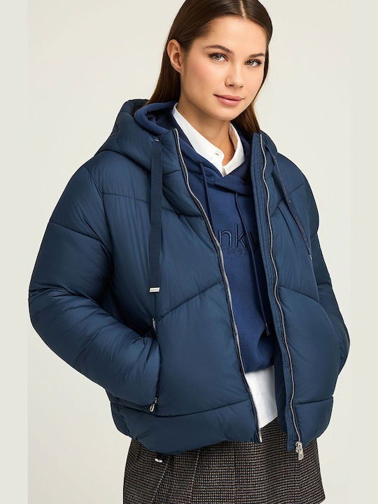 Funky Buddha Μπουφάν Puffer Navy Μπλε