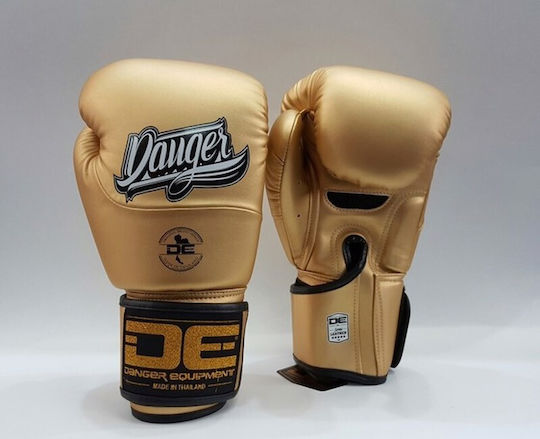 Danger Equipment Evolution Boxhandschuhe Leder für Kampf Gold