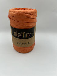 Raffia 17 Light Orange Knitting Yarn 100% Paper 100% Paper 240m 150gr