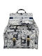 Women's Bag Backpack Black White