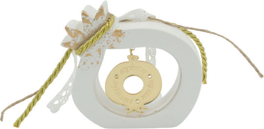 Makwedding Tabletop Lucky Charm Pomegranate White Ceramic 1pcs