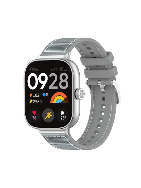 Μπρασελέ Σιλικόνης Xiaomi Smart Band 9 Pro Redmi Watch5 20mm Grey