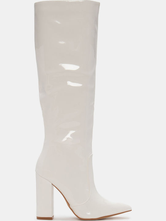 Luigi Leder Damenstiefel Weiß