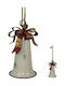 Due esse Christmas Metallic White Bell 12.5x25cm
