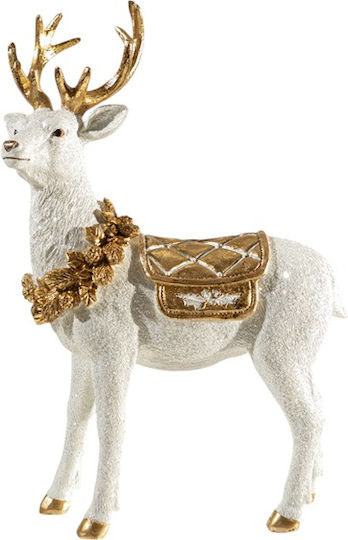 Zen Collection Christmas Plastic Figure Reindeer White Height 26.5cm