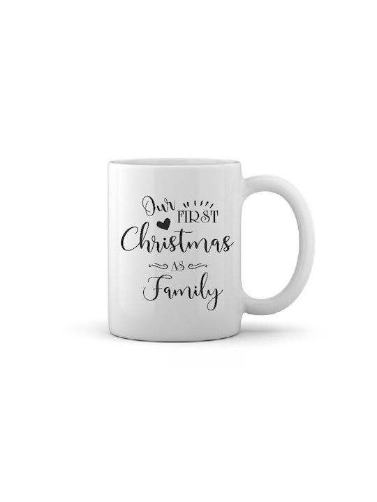 Ceramic Christmas Mug My First Christmas As Family Design 1 Pc