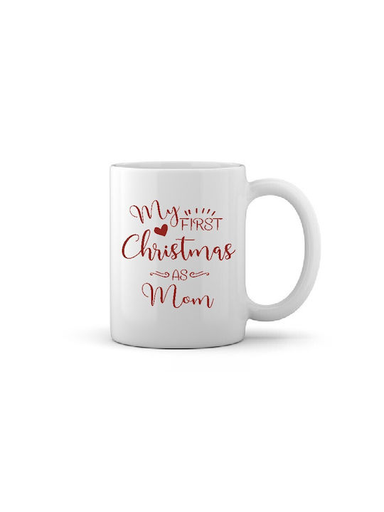 Keramischer Weihnachtlicher Becher Mein Erster Weihnachten Als Mama Design 1 Stück