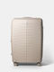 Paulter Large Beige Travel Suitcase With 4 Wheels Height 76cm