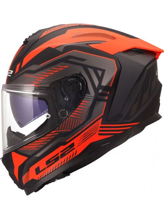 LS2 Challenger II FF817 Dravix Matt Red Motorcy...