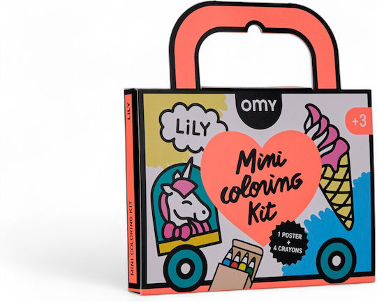Omy Αφίσα Ζωγτραφικής Μίνι Lily On Go