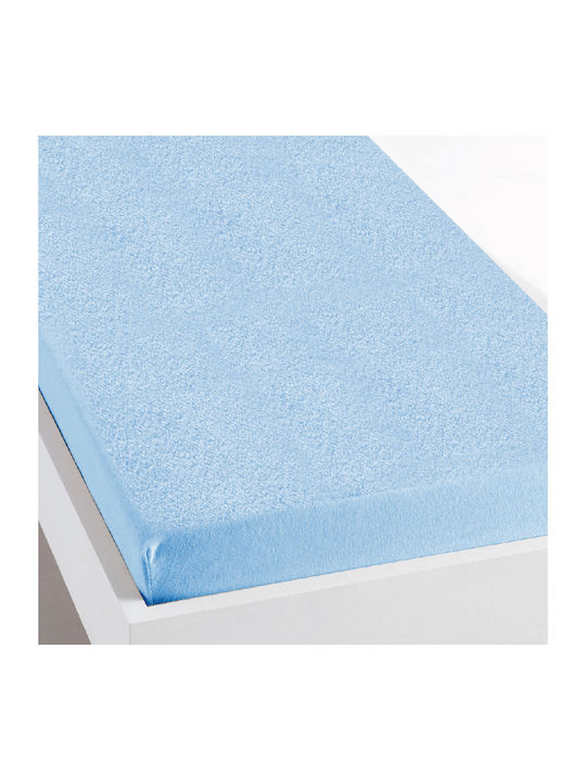 Go Smart Home Sheet King Size with Elastic 180x200+40cm. Light Blue