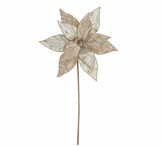Dekoratives Künstliches Blumen Alexandrisch Samt & Organza Gold 45cm