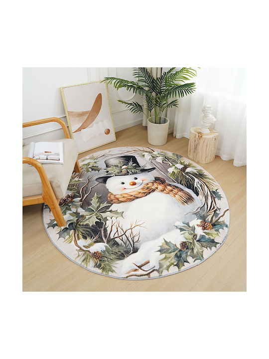 Χριστουγεννιάτικο Χαλί “καρδινάλιος" Imitation Cashmere 150x150cm Ry07-150