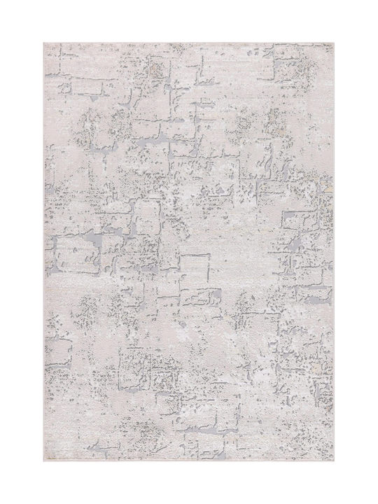 Klonaras Geometric 9643 Teppich Rechteckig Synthetisch,Polyester/Cotton/Leather L.beige