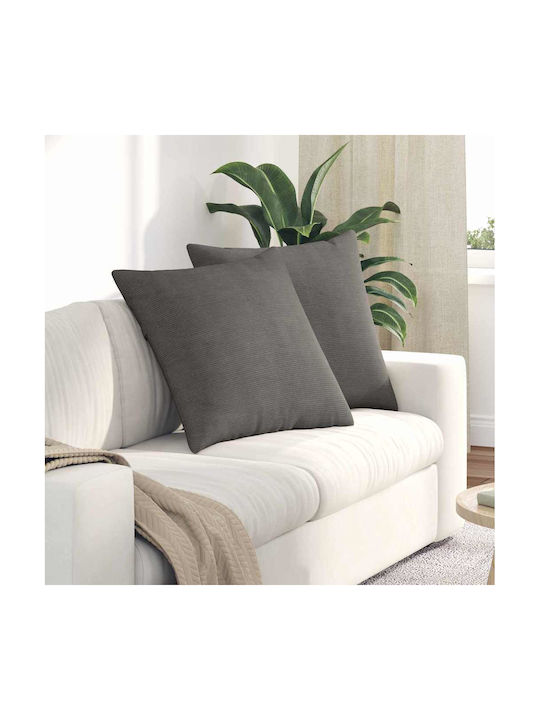 vidaXL Velvet Sofa Cushion Light Gray 60x60cm