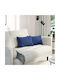 vidaXL Velvet Blue Sofa Cushion Police 30x50cm