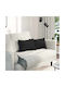 vidaXL Sofa Cushion Black Velvet-Black Metal 2pcs 30x50cm.
