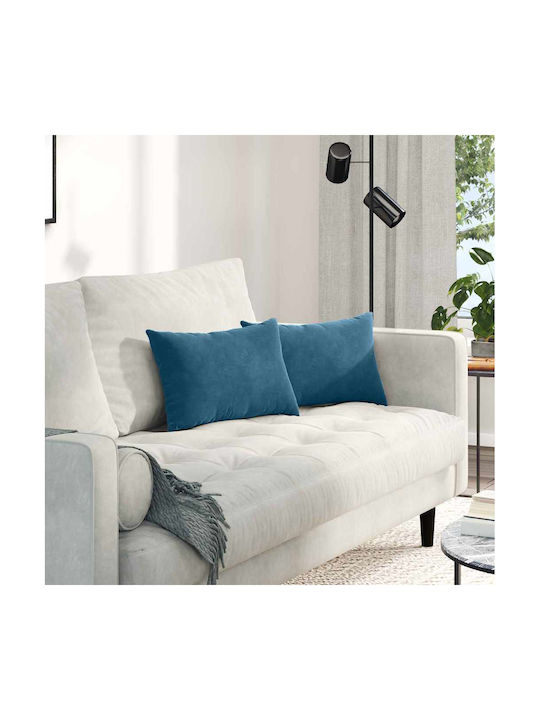 vidaXL Sofa-Kissen aus Samt Blau 30x50cm