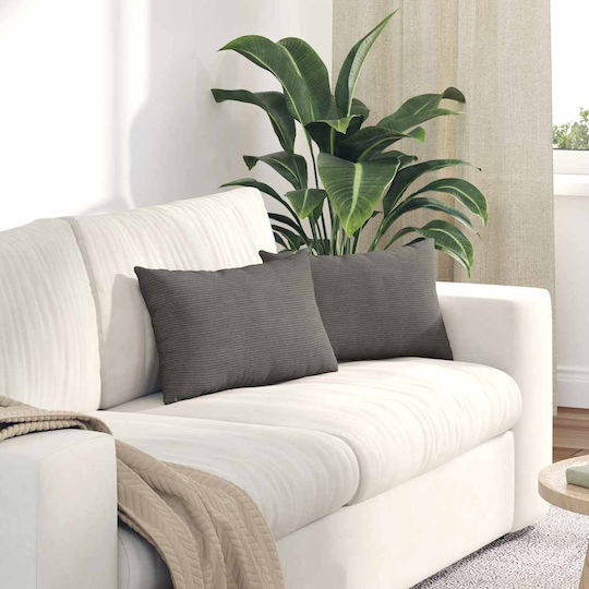 vidaXL Sofa-Kissen Aus Samt Hellgrau 30x50cm