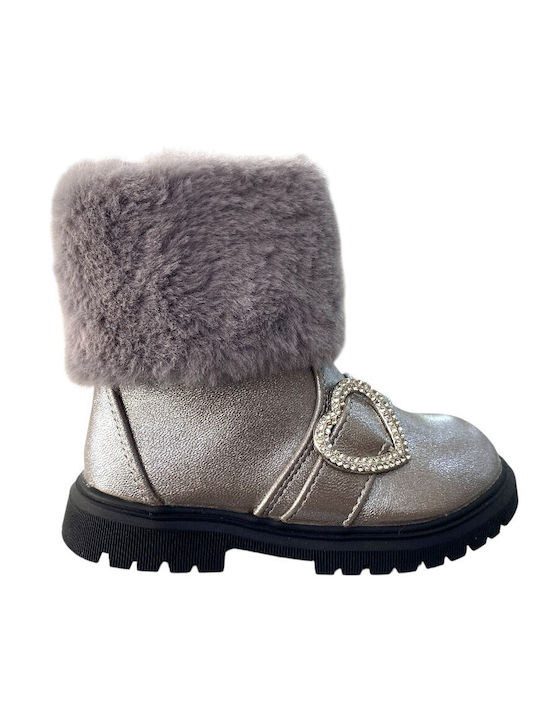 IQ Shoes Lederne Kinderstiefeletten Silber