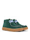 Anatomical Leather Kids Boots with Laces Green
