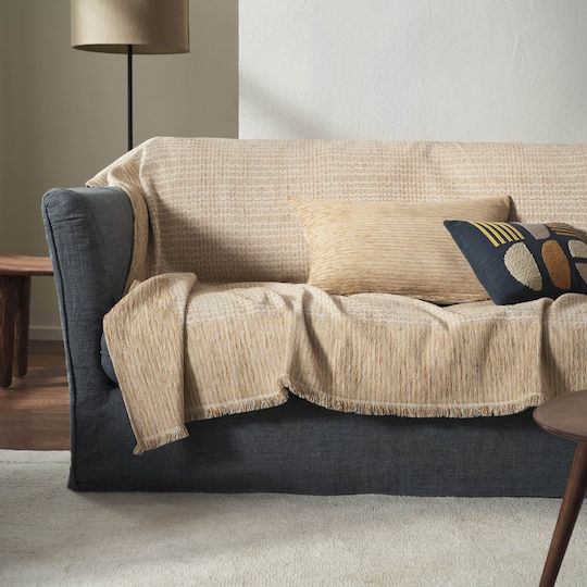 Gofis Home Meadow Ριχτάρι Πολυθρόνας Ζακάρ 160x180εκ. Leaf Gold 160/04 2007160104003