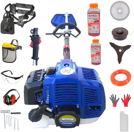 Pachet Motocoasă Pliabilă Pandora 6hp 10.000 Rpm 43 Cc 4,6 Kw 10 Accesorii Incluse Kit De Instalare Include 2 Uleiuri De Amestec 2t Cobi Smart