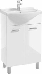 Deftrans 207-d-05012+1520 Deftrans Σετ Σειρα Lumi 50 2d Λευκο Ντουλαπι + Νιπτηρας Def.207-d-05012+1520