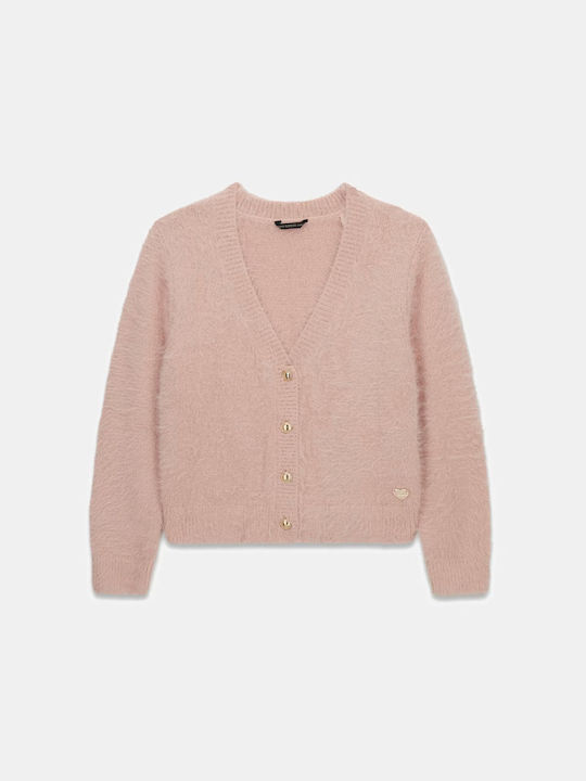 Kids Cardigan Knitted Pink