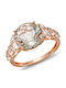 Diamond Group Femeie Inel cu Diamant din Aur roz 18K