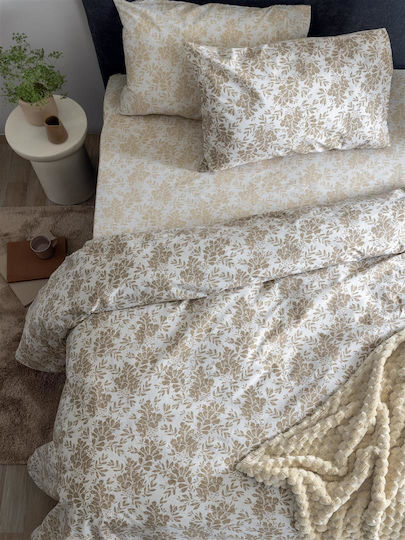 Palamaiki Set Duvet Cover Fashion Life Fl6279 Cotton 170x250cm Single with Pillowcase Beige