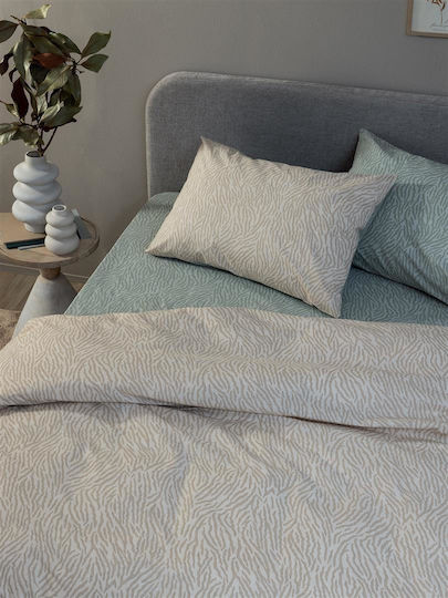 Palamaiki Set Duvet Cover Fashion Life Fl6286 Cotton 170x250cm Single with Pillowcase Beige