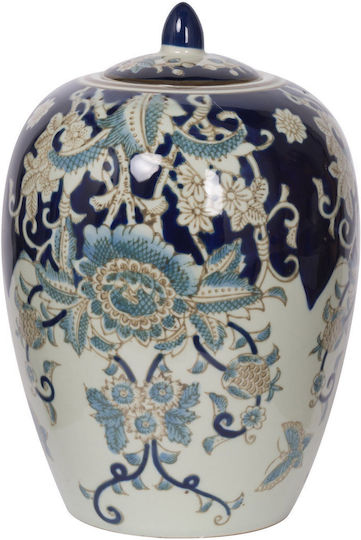 Interni Oggi Blue Porcelain Vase 20x20xH29cm Interni Oggi Blue Porcelain Vase 20x20xH29cm