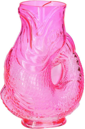 Βάζο Γυάλινο Ροζ Φ16.5xΥ24cm