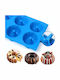 Pandaboo Formă de Patiserie pentru Cupcakes/Muffins din Silicon 6 Locuri 1buc