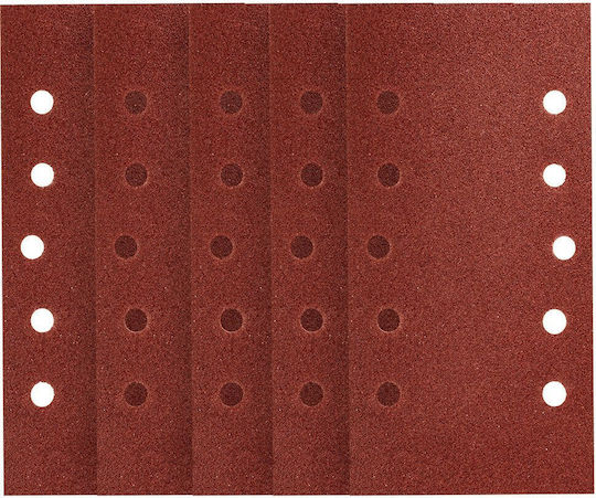 Neo Tools Γυαλόχαρτο K80 με Τρύπες 115x230mm Σετ 5τμχ
