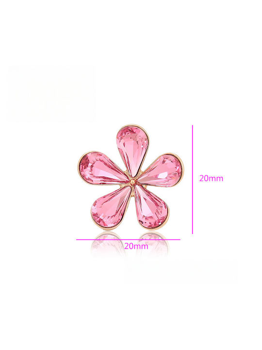 Chrysothemiss Women's Pin Margarita Flower Pink Crystals