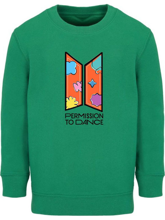 Παιδικό Φούτερ Green Bts, Permission To Dance Multicolor, Kpop