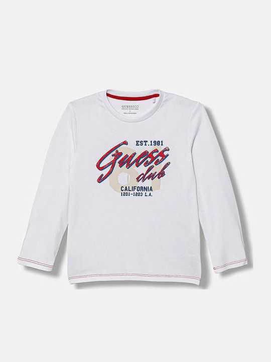 Guess Kids' Shirt Long Sleeve White