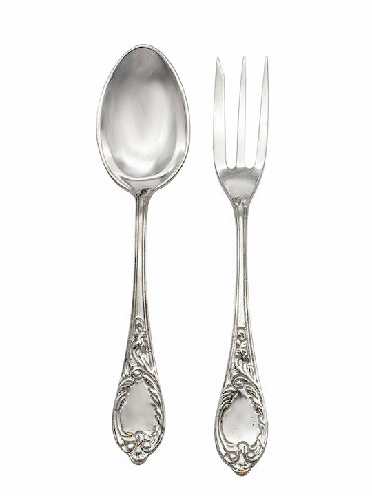 Savvas Design Löffelset Metall Silber 13.5cm 2Stück