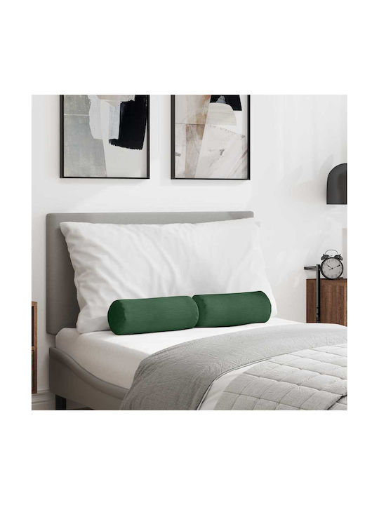 vidaXL Sofa-Kissen aus Samt Dark Green 2Stück 40x15cm.