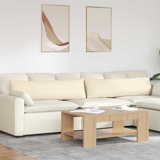 vidaXL Sofa-Kissen aus Samt Crem 40x145cm