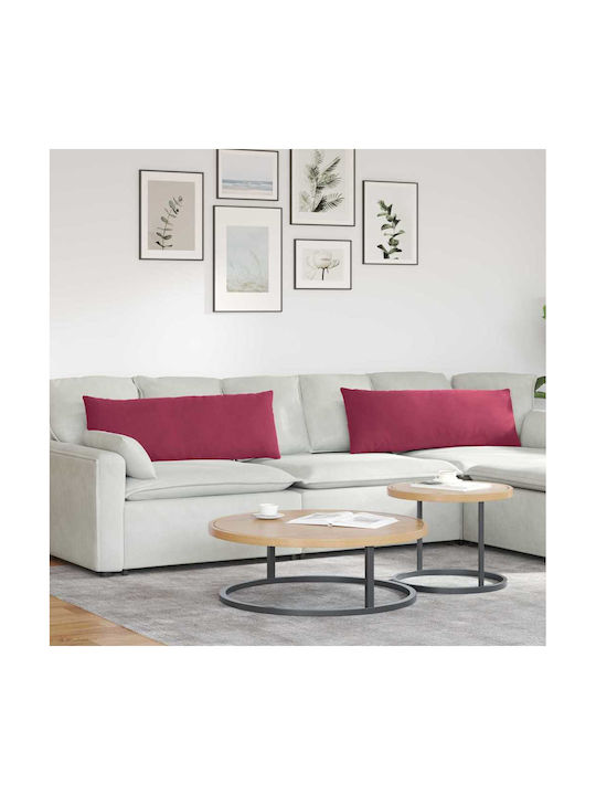 vidaXL Perna De Canapea Din Catifea Roșie 40x120cm